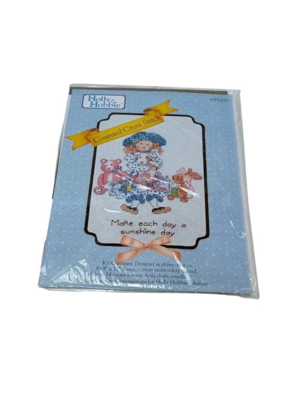 Distlefink Holly Hobbie Counted Cross  Stitch‎ Kit Make Sunshine Day Vtg Sealed